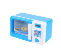 ERINGOGO Pretend Play Blue Microwave, Mini Home Appliances Educational for Boys, Simulation Kitchen Playset without Battery, Role Play for Preschool