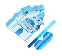 ERINGOGO Princess Castle Pinata for Birthday Party Game Supplies with Blindfold and Bat Blue Winter Candy Holder Pinata Decor for Celebration and Wedding Castle Theme