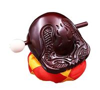 ERINGOGO Professional Buddhist Percussion Instrument Wooden Knocker Set with Stick Crisp Sound Creative Woodblock for Meditation and Early Deep Color Design