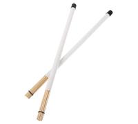 ERINGOGO Professional Wooden Drum Brushes White with Comfortable Handles for Beginner Drummers Practicing Rock and Smooth Mallet Percussion Sticks for Enhanced Rhythm and