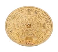 ERINGOGO Pure Copper Feng Shui Decorative Mirror Home Ornament for Porch with Auspicious Patterns Fine Workmanship and Smooth Texture to Ward Off Bad Luck and Enhance Living Spaces