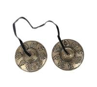 ERINGOGO Pure Copper Handmade Cymbal Bell for Meditation Yoga Durable Percussion Instrument with Symbols Sturdy Tibetan Bell for Mental Clarity and Spiritual Practice