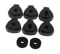 ERINGOGO Quick Release Cymbal Nuts Easy Installation Black Plastic 6pcs with Cotton Pads Mini Cymbal Cap Toppers Enhanced Stability | Cotton Cushion Included, Plastic Build, for Cymbals and Splash Cymbals