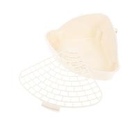 ERINGOGO Rabbit Litter Box and Bunny Potty Trainer, Anti-fall Plastic Small Animal Toilet Tray, Oat White for Cage and Indoor Use