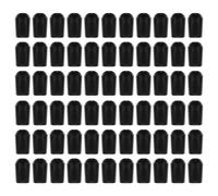 ERINGOGO Rack Tine Protector 100PCS PVC Black Rounded Corner Soft Sleeves for Clothes Rack Wire End Protector Practical Use