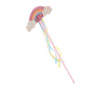 ERINGOGO Rainbow Princess Wand with Vibrant Rainbow Ribbons Lightweight Fairy Costume Accessory for Birthday Parties Holiday Celebrations and Themed Events for Role Play and Dress-up