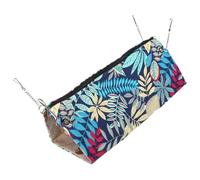 ERINGOGO Rainforest Pattern Small Animal Hammock Cooling Pad Hanging Tunnel Nest for Hamsters Chinchillas Lightweight Pet for Rest Play and Comfort