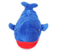 ERINGOGO Realistic Blue Whale Hand Puppet Plush Animal for Educational Bedtime Storytelling Puppet for Interactive Play and Early Learning Gift