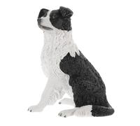 ERINGOGO Realistic Border Collie Dog Model Small Pet Figurine for Home Office Decoration Educational Animal Gift
