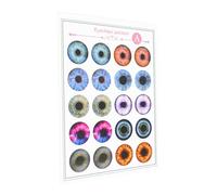 ERINGOGO Realistic Glass Doll Eye Backing Paper Kit for DIY Bjd Dolls Patterns Crafting Supplies for Handmade Soft Accessories Enhancer