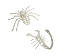 ERINGOGO Realistic Halloween Spider and Scorpion Props Lifelike Fake Insect Decorations for Party Pranks Indoor Outdoor Halloween Party Ornament White Scary Creepy Decor