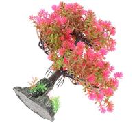 ERINGOGO Realistic Resin Aquarium Plant Ornament with Artificial Tree and Rock Landscape, Compact Desktop Fish Tank Decor for Home Aquarium Supplies