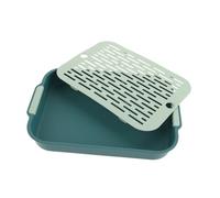 ERINGOGO Rectangular Bunny Litter Box with Non Slip Thick Mesh Base for Small Rabbits Guinea Pigs Pet Training Tray Prevents Feet Stuck Filters Odor Keeps Cage Clean