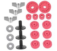 ERINGOGO Red Drum Cymbal Replacement Kit with Eva Cotton Pads Cushions Nuts Washers for Slip Stability Easy Installation Compatible with Drum Kits