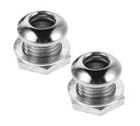 ERINGOGO Replacement Part and Secure Ventilation Performance Snare Drum Air Vent Screws 2pcs Steel Material with Acoustic Enhancement in Silver Colour Random Color for Drum Set