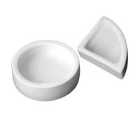 ERINGOGO Reptile Ceramic Food Bowls Reptile Water Holder Smooth Surface Preventing Worm Escape Simple Appearance 7X7X2.1Cm 5.9X5.9X1.8Cm PET Cage Decor for Gecko Horned Frog 2Pcs