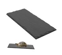 ERINGOGO Reptile Feeding Stone Plate Decorative Food Basin for Tortoises Lizards Geckos Snakes Natural Texture Slab for Safe Clean Pet Mealtime