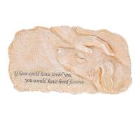 ERINGOGO Resin Dog Memorial Stone Angel Pet Grave Marker for Garden Sympathy Ornament for Remembering Beloved Dogs Weather-resistant Outdoor Memorial Tribute