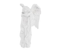 ERINGOGO Resin Door Frame Angel Ornament with Awakening Wings Lightweight Wall Sculpture for Home Living Room Bedroom Decoration Easy Hang Resin Figurine