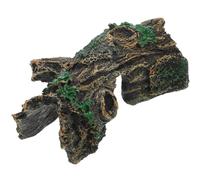 ERINGOGO Resin Hollow Wood Reptile Hideout Cave for Turtle Habitat and Bearded Dragon Tank Decor, Natural Terrarium Amphibian Shelter Aquarium Accessory for Gecko and Frog