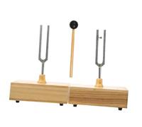ERINGOGO Resonant Tuning Fork for Physical Experiment Wooden Base and Tuning Fork Hammer Teaching Musical Instrument for Education