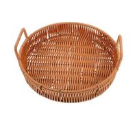 ERINGOGO Reusable Woven Storage Basket with Rustic Design Medium Fruit and Snack Holder for Kitchen Living Bar Versatile Bread and Vegetable Tray with Natural Decorative Texture