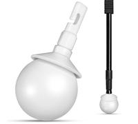 ERINGOGO Rolling Hook Cane Tip Blind Plastic Crutch Pad Walking Stick Stability Enhancer White for Indoor Outdoor Use