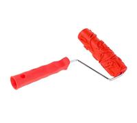 ERINGOGO Rose Embossing Paint Roller for Wall Decoration and Craft Painting | Red Rubber Plastic Metal Build, Ergonomic Handle Design, Covers more Area for Professional Painters and Homeowners
