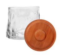 ERINGOGO Rotating Whiskey Glass with Stable Wooden Base Transparent High Grade Tumbler Glasses for Cocktails and Spirits Enhanced Drinking Experience for Whiskey Lovers and Cocktail