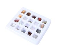ERINGOGO Rough Stone Specimens and Teaching Specimens Set for Preschool Science Learning, Natural Crystal and Mineral Samples, 20pcs Box for Early Geology Education and Nursery Supplies