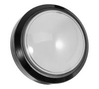 ERINGOGO Round LED Game Button with Self Reset Push Switch for Competition Quiz Machines Smooth Surface Replacement for and Interactive Game Consoles White