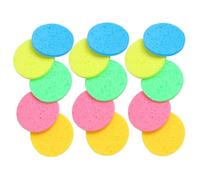 ERINGOGO Round Makeup Removal Facial Cleansing Sponges 30pcs, 60mm Diameter x 8mm Thick Compressed Natural Wood Pulp Cotton Pads for Daily Face Washing and Exfoliating