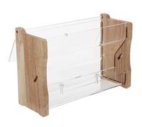 ERINGOGO Rutin Automatic Chicken Food Bowl Acrylic Feeding Feeder Medium Size Poultry Feeding Trough for Cockatiels Parrots Bird Cage Breeding Supplies