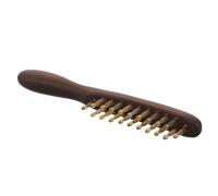 ERINGOGO Sandalwood Wide Tooth Comb Double Row Pins Hair Scalp Massager for Women Men Detangling Long Thick Wet Dry Hair Comfortable Elegant Handle Natural Wooden Beauty Grooming Tool