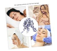 ERINGOGO Satin Sleep Head Wrap for Women Silk Hair Cover Cap with Full Coverage Comfortable Bonnet for Night Sleeping and Hair Protection in Porcelain Design Blue