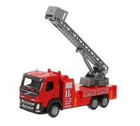 ERINGOGO Scale Metal Alloy Firefighting Vehicle Model Smooth Surface Safe Plaything for Boys and Detailed Red Rescue Truck for Fun Learning and Interactive Play