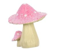 ERINGOGO Scale Mini Mushroom Resin Figurines Pink Tiny Mushrooms for Fairy Garden Micro Landscape Dollhouse Bjd Scenes Creative Miniature Decor Accessories