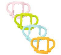 ERINGOGO Silicone Bottle Handle Grip Set for Infant Feeding Bottles 4pcs for Easy Holding and Feeding