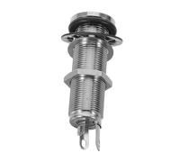 ERINGOGO Silver Bass Guitar Input Jack Plug Silver Plated Brass Barrel Socket with Direct Thread for Stable Signal Transmission Corrosion Resistant Easy Installation for Electric Bass