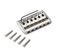 ERINGOGO Silver Fixed Guitar Bridge Saddles Tailpiece Easy Installation for Style Electric Guitars Standard String Spacing Design