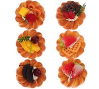 ERINGOGO Simulation Bread Model Set of 6 Danish Style Artificial Bread Props for Photography Food Display Decoration for Restaurant and Shop
