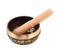 ERINGOGO Singing Bowl Set Unique Sound Multi-function to Calm the Mind at Home with Wooden Mallet, Copper Material, Handicraft Design for Meditation and Relaxation