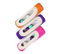 ERINGOGO Sisal Cat Scratching Board Three Bell Balls Long Drum Cat Toy Interactive Pet Toy and Kittens Random Color