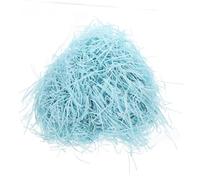 ERINGOGO Sky Blue Raffia Paper Shreds Box Filler for Packing Boxes and Gift Basket Decorative Filling Sustainable Reusable Packaging Accessory for Presents and Crafts
