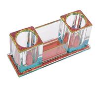 ERINGOGO Slot Acrylic Crystal Microphone Stand for Ktv Desktop Tabletop Mic Holder Storage Base for Live Streaming and Home Studio Use