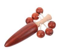 ERINGOGO Small Children Wooden Construction Brown Hand Shaker Bell Stimulates Listening Ability Safe for Children Suitable for Kindergarten Entertainment