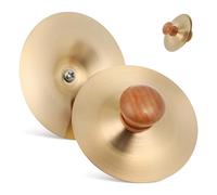 ERINGOGO Small Finger Cymbals Handheld Percussion Musical Instrument for Beginners Comfortable to Hold Versatile Marching Band and Belly Dance Practice Tool