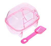 ERINGOGO Small Pet Bathtub for Hamsters and Gerbils Eco Friendly Transparent Hamster Bathroom Tub Lightweight and Durable Pet Cleaning Supply Random Color Easy to Clean and Random Color