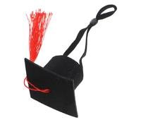 ERINGOGO Small Pet Graduation Hat with Tassel Lightweight Felt Chinchilla Cap for Graduation Party Photo Prop for Small Pets Festive Decoration S