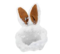 ERINGOGO Small Pet Hat Headband for Hamster Guinea Pig and Rabbit, Plush Warm Headgear Ear Cover, Coffee Color, Suitable for Small Animals and Indoor Use